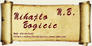 Mihajlo Bogičić vizit kartica